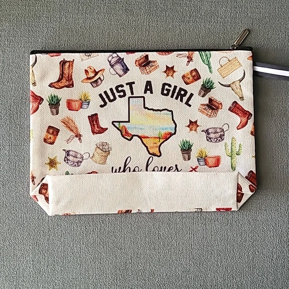 Texas Themed Makeup Bag